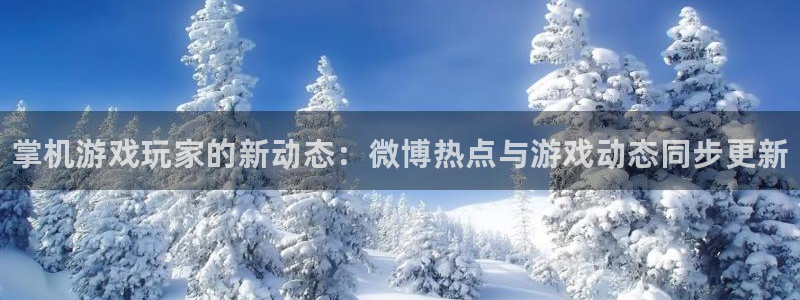 鼎点娱乐测速：掌机游戏玩家的新动态：微博热点与游戏动态同步更